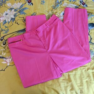 𝅺Lauren Ralph Lauren Barbie pink cotton stretch trousers sz 22w nwt